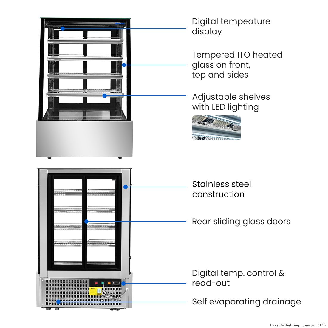Bonvue Deluxe Chilled Display Cabinet SLP830C