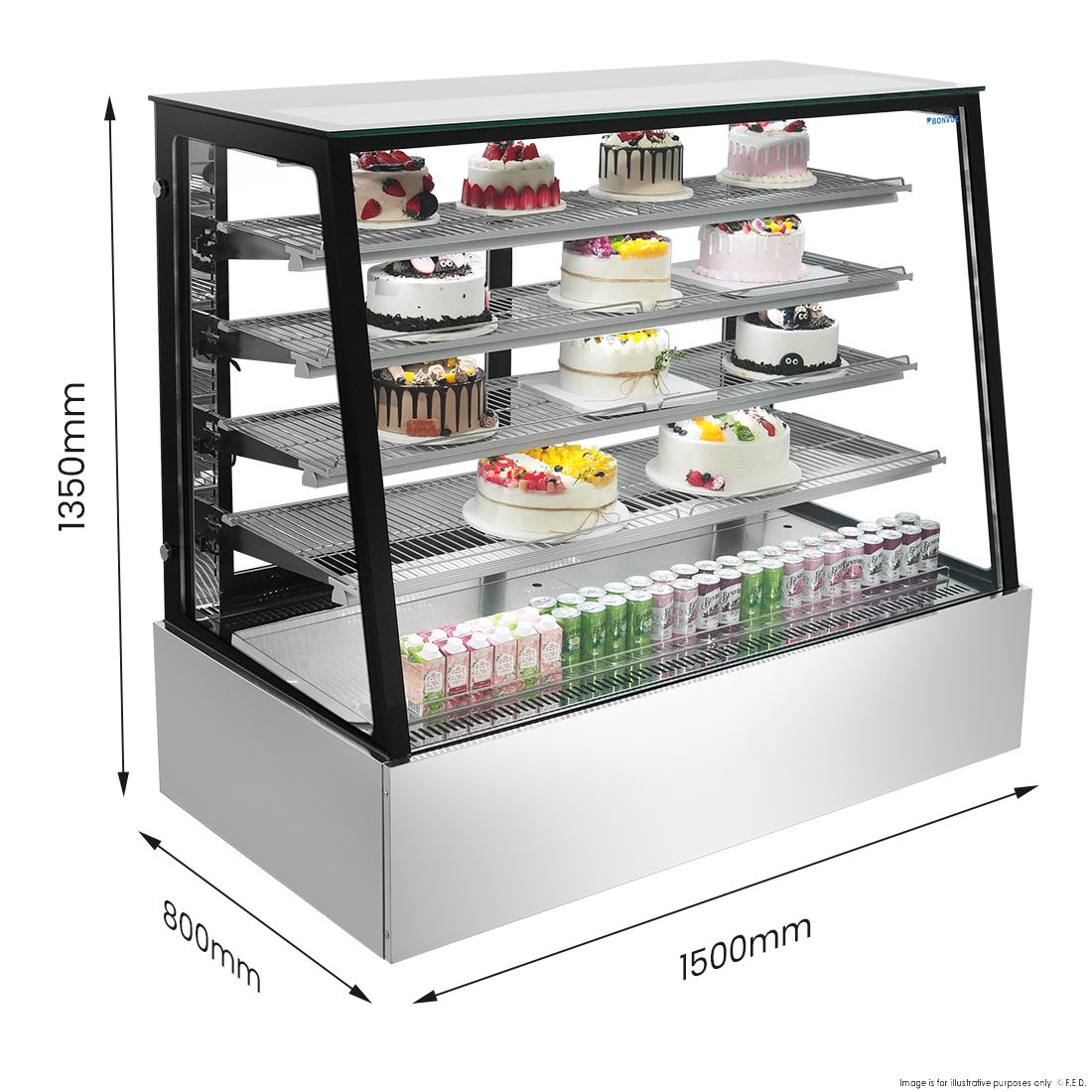 Bonvue Deluxe Chilled Display Cabinet SLP850C
