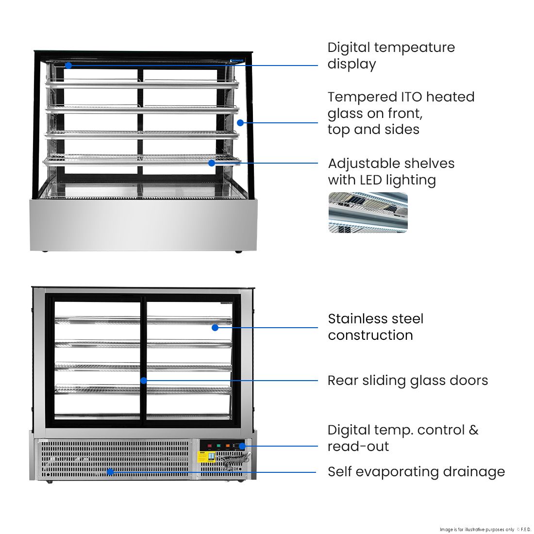 Bonvue Deluxe Chilled Display Cabinet SLP850C