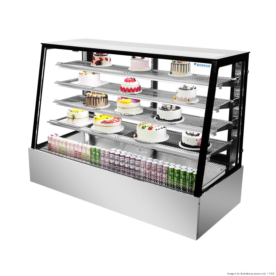 Bonvue Deluxe Chilled Display Cabinet 1800X800X1350 SLP860C