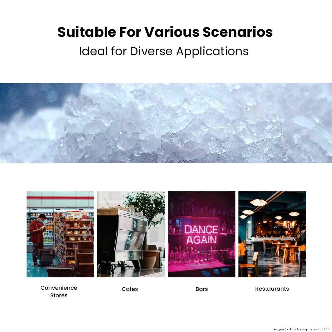 Blizzard Underbench Granular Ice Maker 60Kg SN-068F