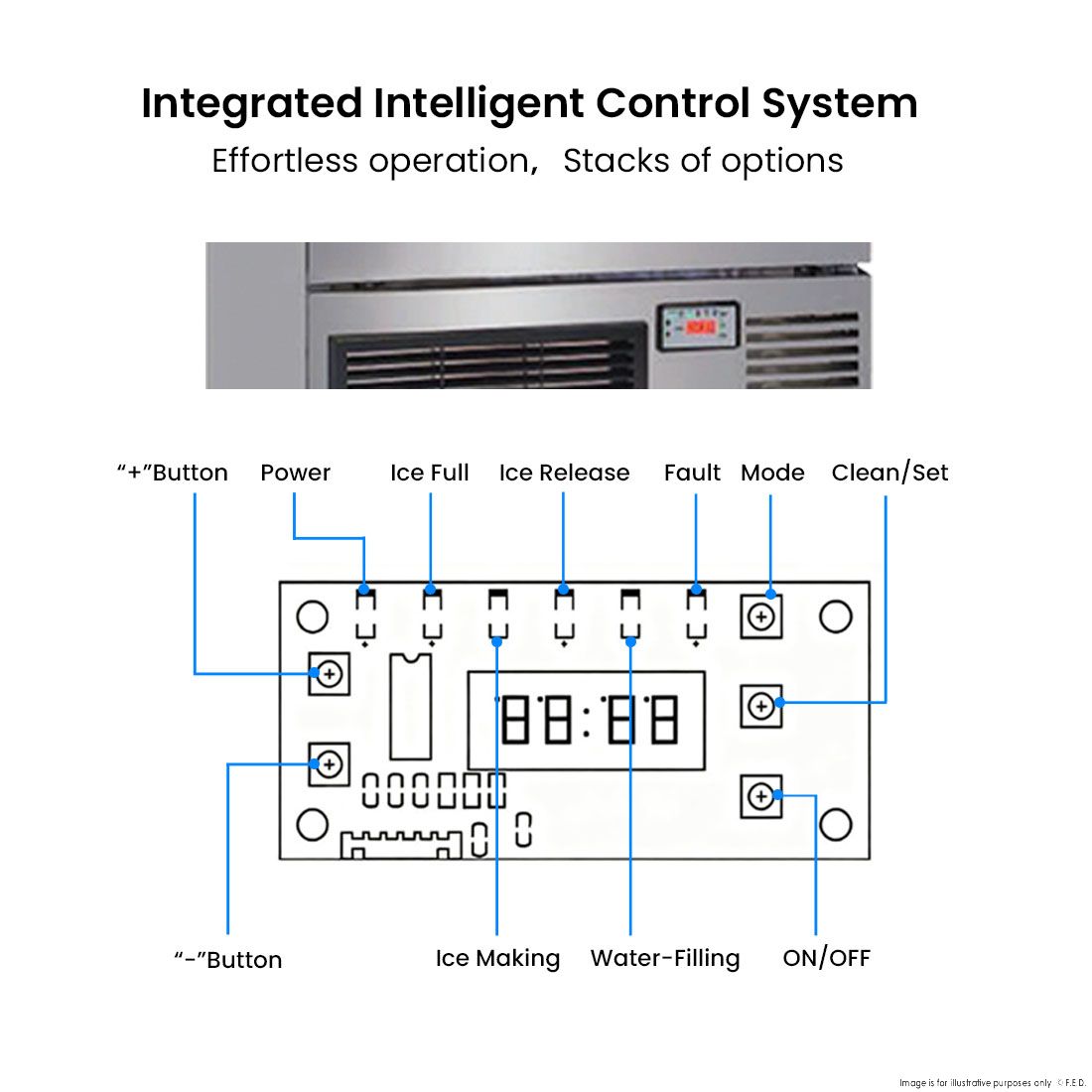 Blizzard Premium Under-Counter Ice Maker Large Cube Ice - SN-200P