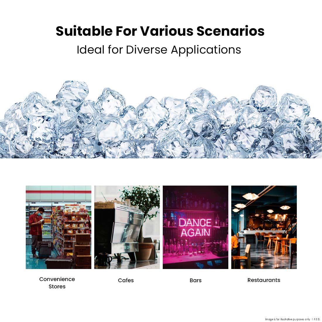 Blizzard Premium Under-Counter Ice Maker Large Cube Ice - SN-200P