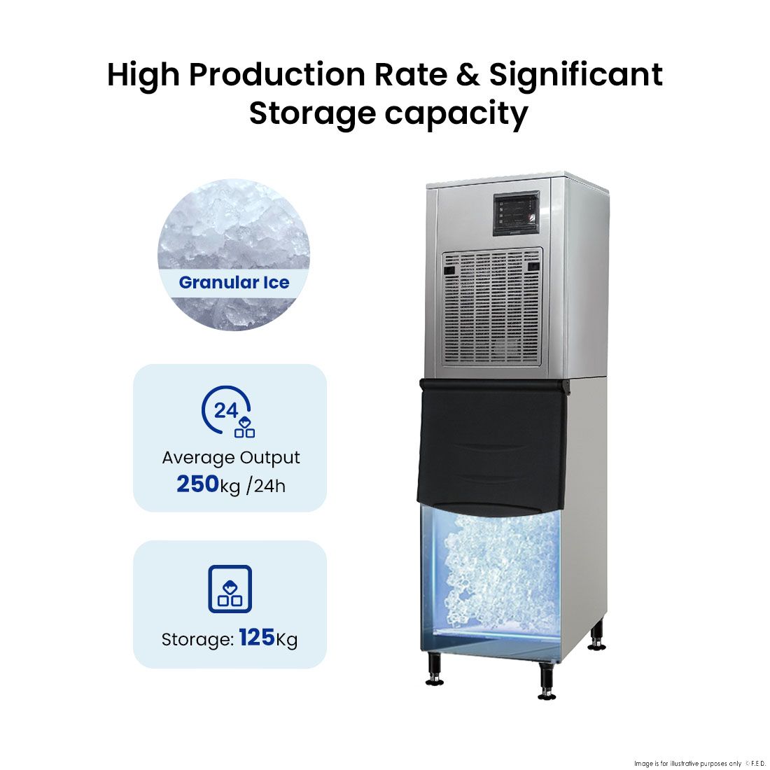 Blizzard Granular Ice Maker 250Kg SN-258F