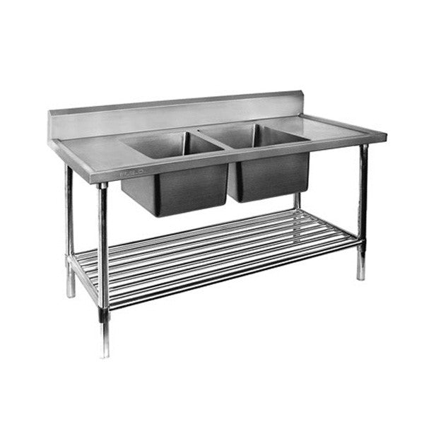 Modular Systems Double Centre Sink Bench With Pot Undershelf DSB6-1200C/A