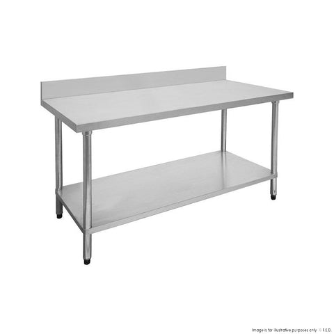 2NDs: Modular System Economic 304 Grade Stainless Steel Table with splashback 1500-7-wbb-VIC574