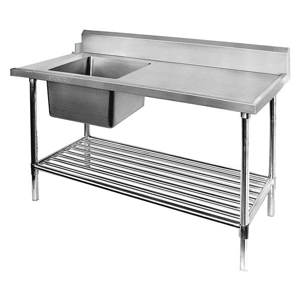 Modular Systems Left Inlet Single Sink Dishwasher Bench