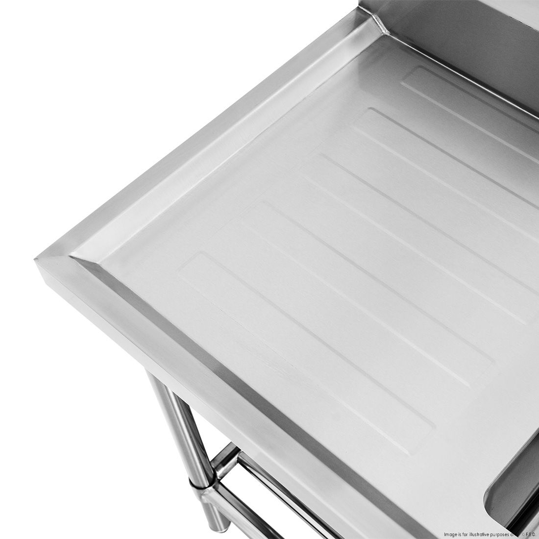 Modular Systems Single Centre Sink Bench & Pot Undershelf SSB6-1500C/A