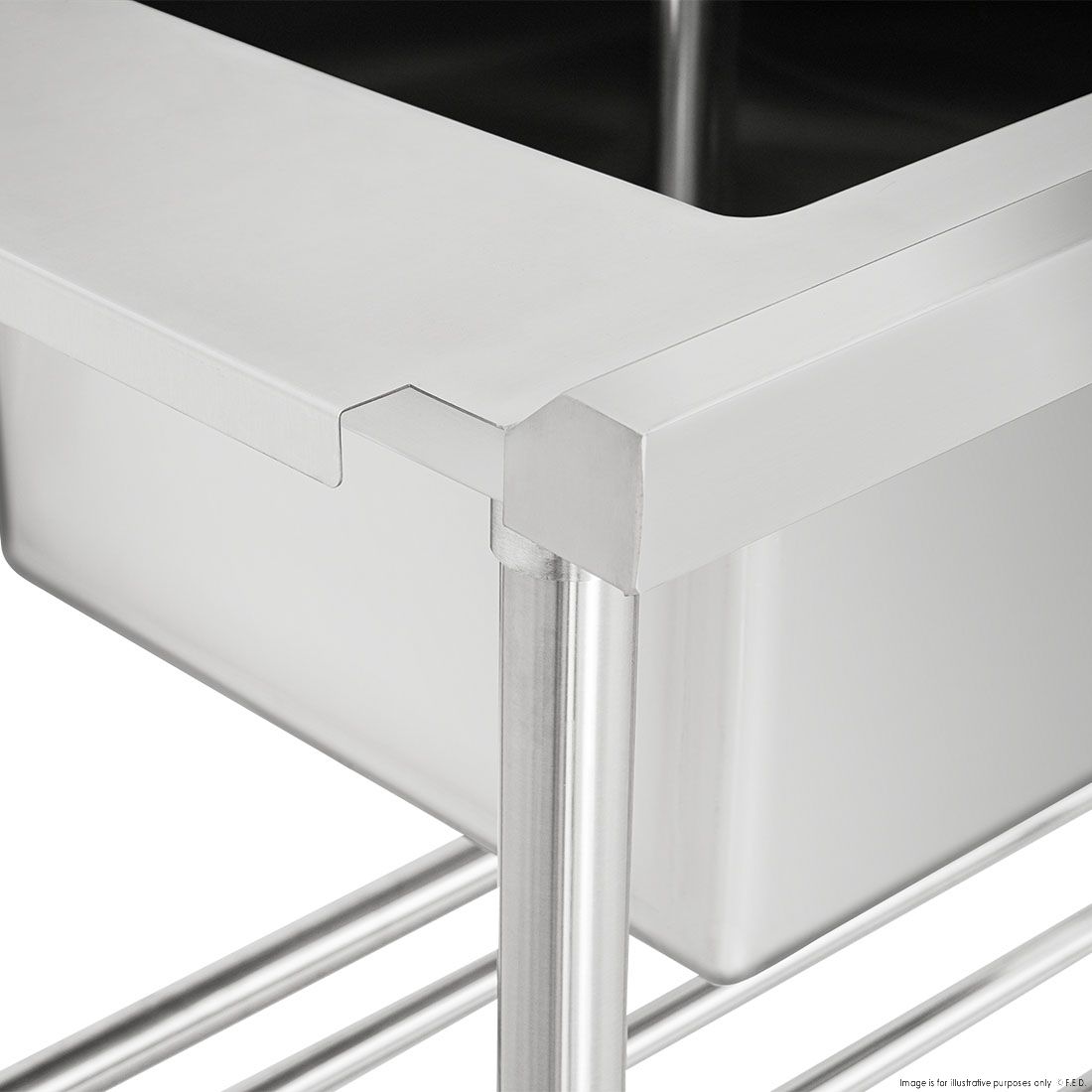 Modular Systems Left Inlet Single Sink Dishwasher Bench SSBD7-1200L/A