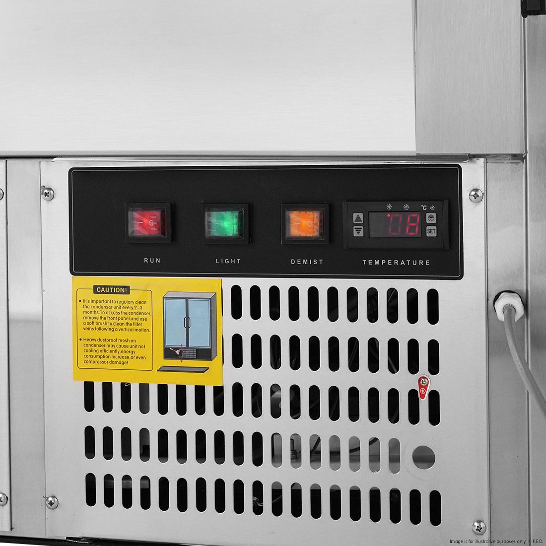 Bonvue Black Trim Square Glass Cake Display 2 Shelves 1200X700X1100 SSU120-2XB