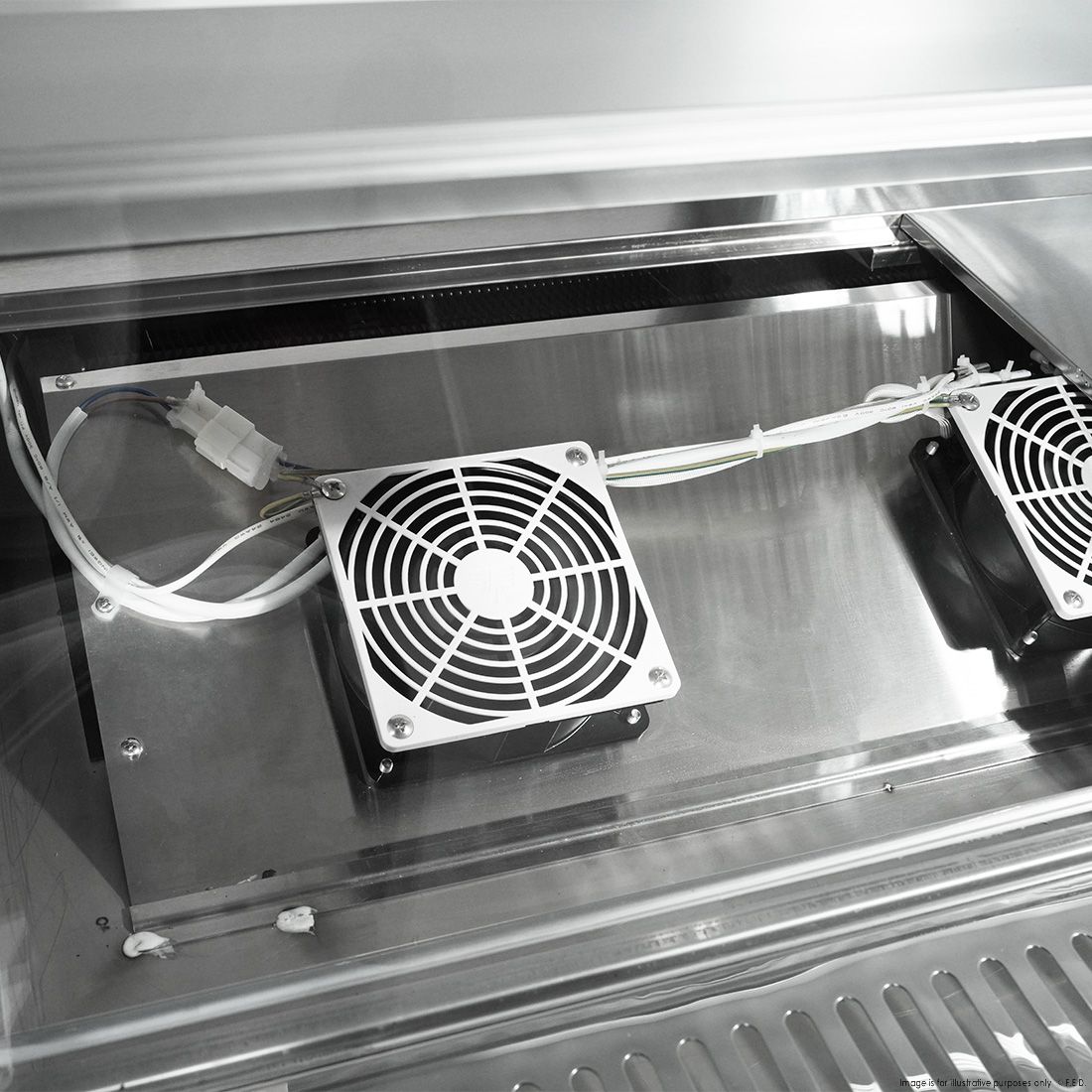 Bonvue Black Trim Square Glass Cake Display 2 Shelves 1200X700X1100 SSU120-2XB