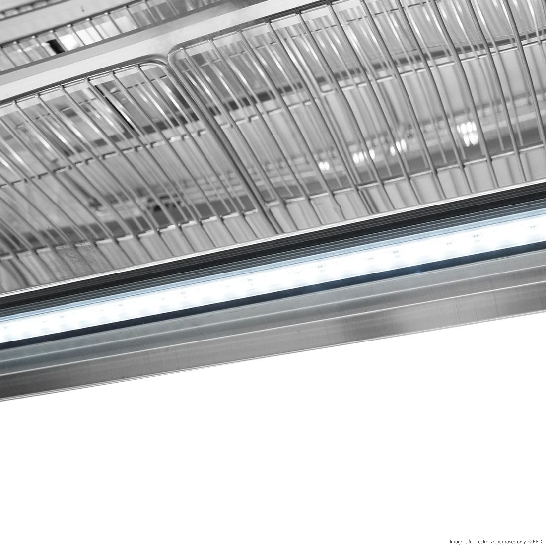 Bonvue Black Trim Square Glass Cake Display 2 Shelves 1200X700X1100 SSU120-2XB