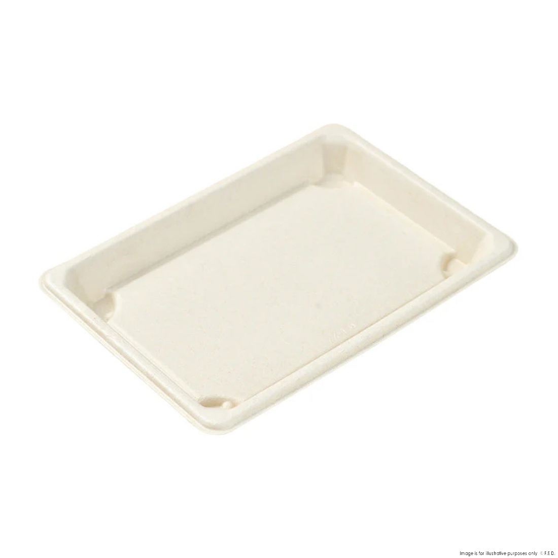 PakMax 6.5"x3.5"x0.8" Sugarcane Sushi Tray - ST-04