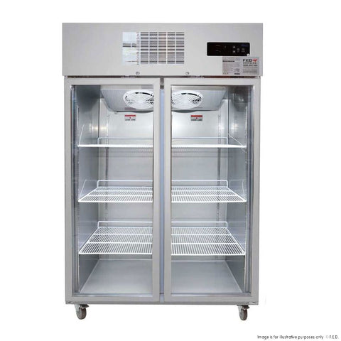 2NDs: Thermaster Double Door Upright Display Fridge - SUCG1000-VIC526