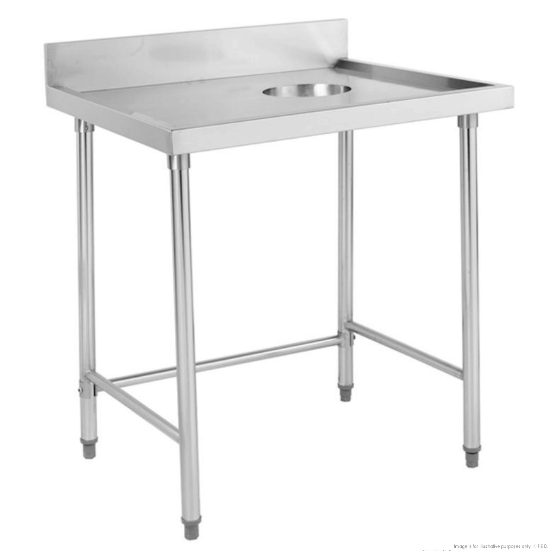 Modular Systems High Quality Stainless Steel Bench With Splashback SWCB-7-1200R