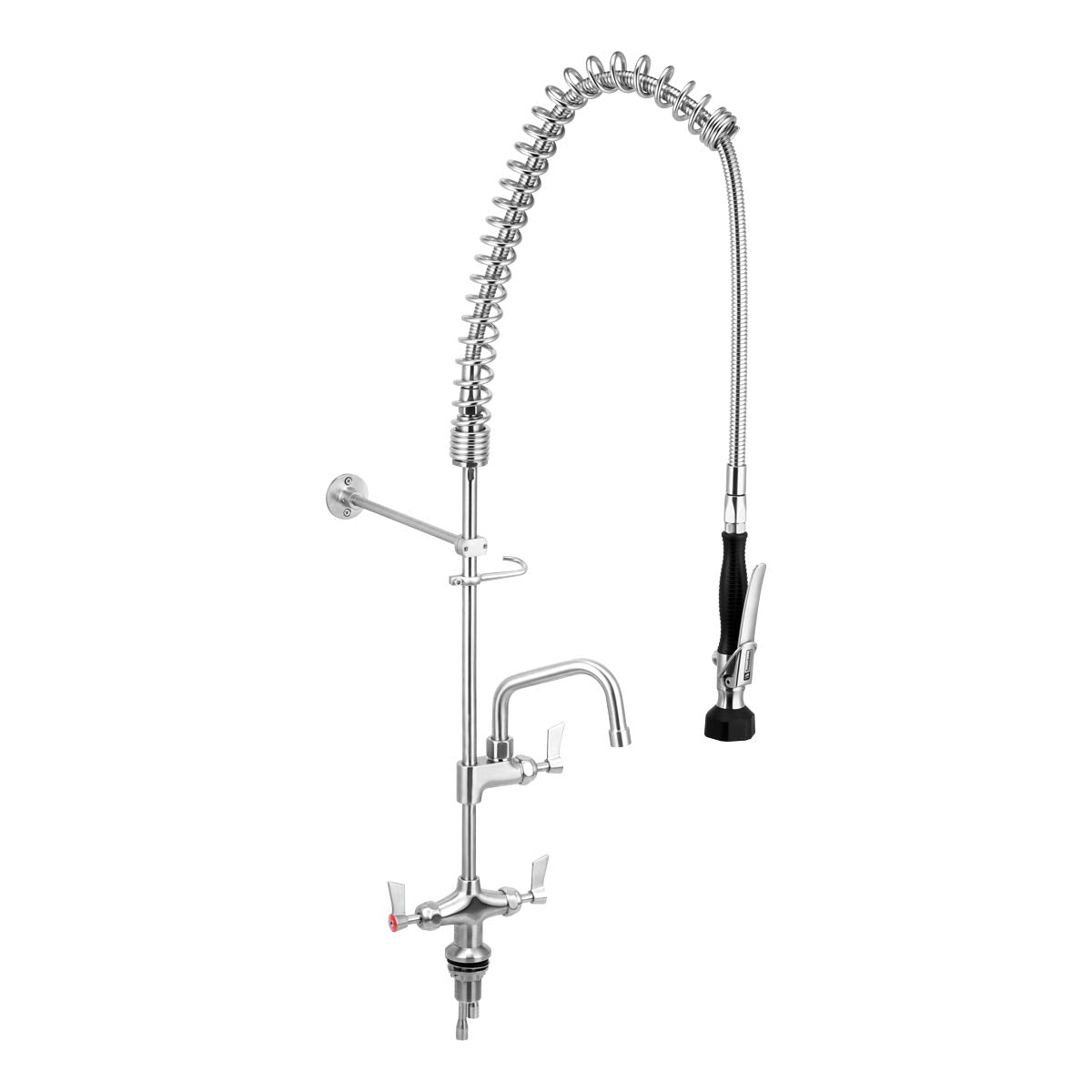 Stainless Steel Dual Bench Mounted Pre Rinse Unit With 6" Pot Filler - T-3M53015