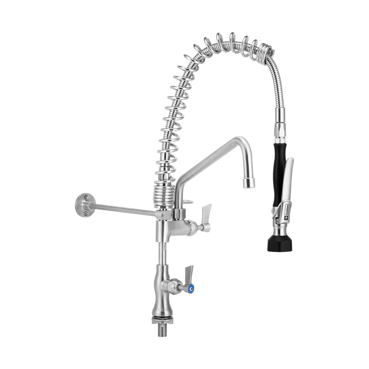 Compact Stainless Steel Single Bench Mount Pre-Rinse with 12" Pot Filler - T-3M53112-C