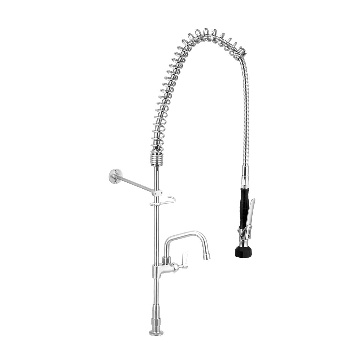 3Monkeez Stainless Steel Hob Mount Pre Rinse Unit With 6" Pot Filler - No Stops - T-3M53206