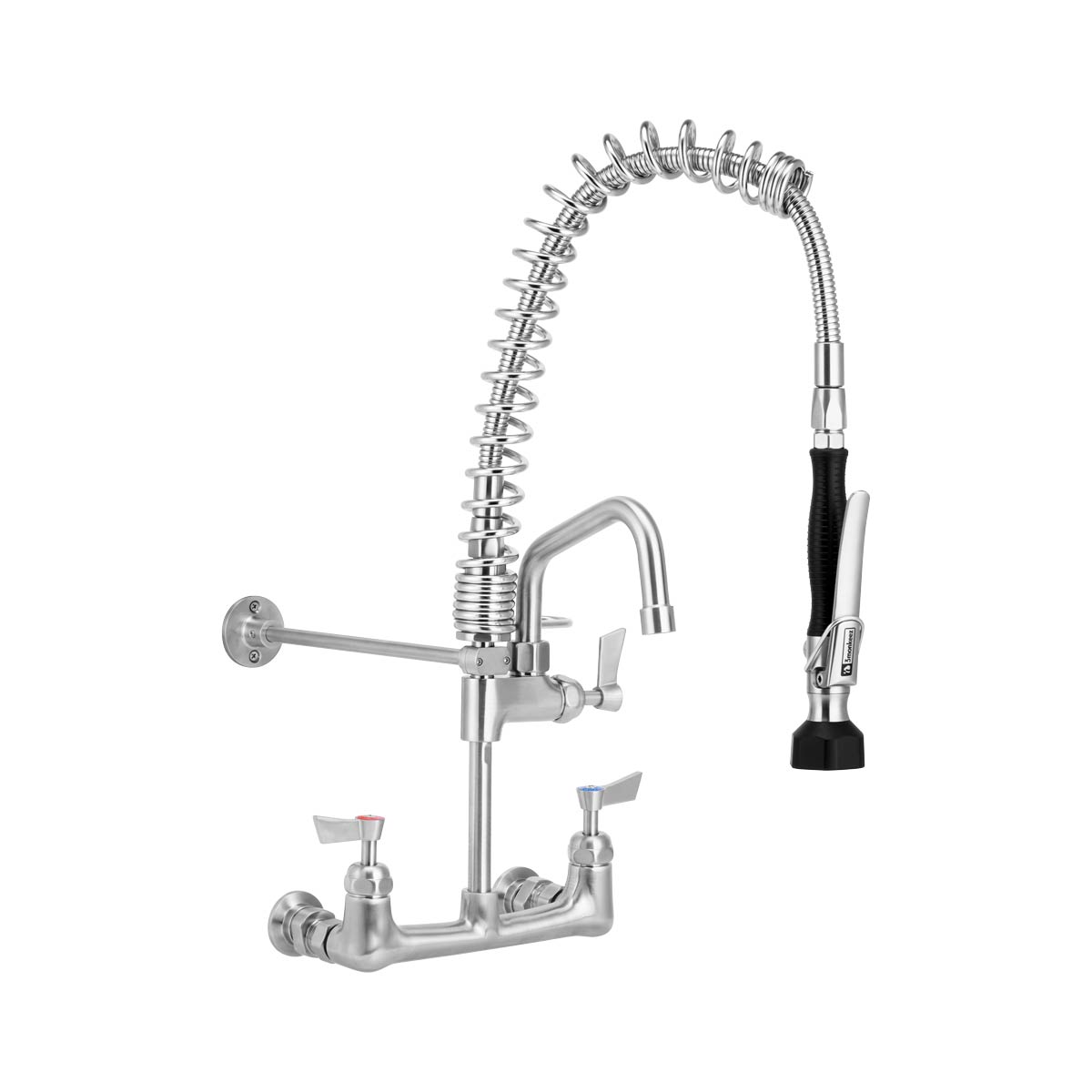 Compact Stainless Steel Exposed Wall Mounted Pre Rinse Unit With 6"Pot Filler - T-3M53449-C