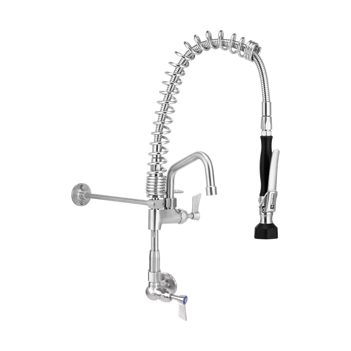 Compact Stainless Steel Single Wall Mount Pre-Rinse with 6" Pot Filler - T-3M53706-C