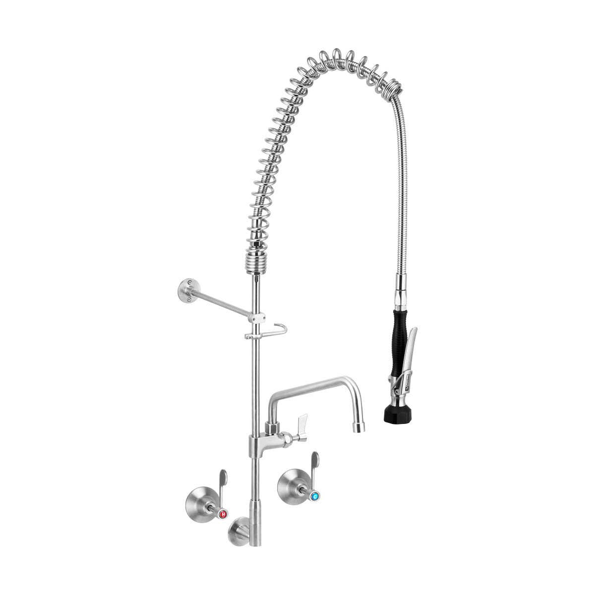Stainless Steel Wall Stops And Elbow Pre Rinse Unit With 12" Pot Filler - T-3M53822