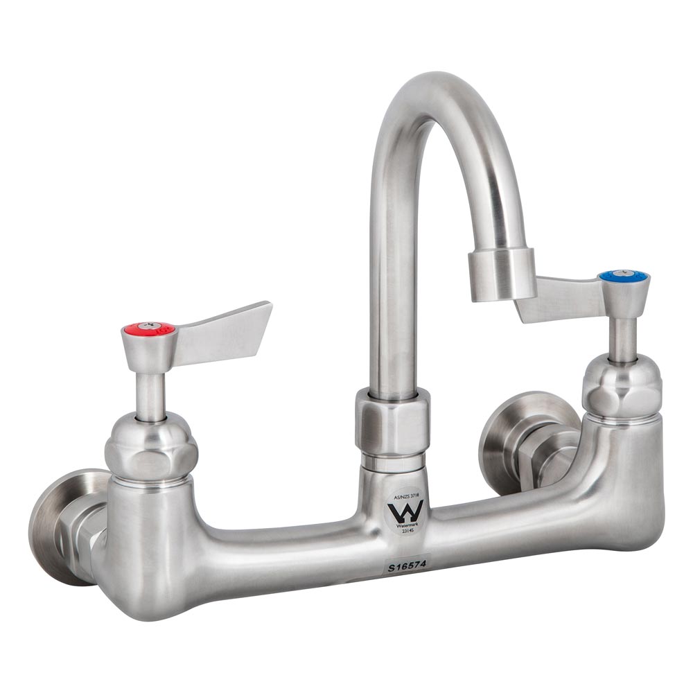 3Monkeez Stainless Steel Exposed Wall Mount Body with Gooseneck Swivel 7" Spout - T-3MEWG07