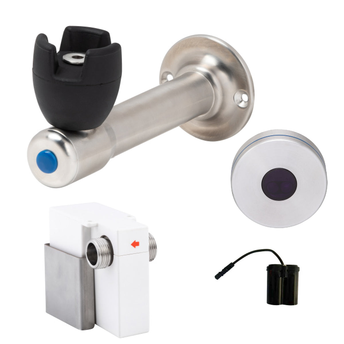 90 Degree Silicone Mouthguard Bubbler with Hob-Mount Sensor Battery Operated - T-3MSS-BUB90SB