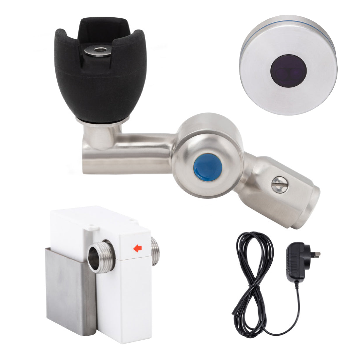 3Monkeez 45 Degree Silicone Mouthguard Bubbler with Hob-Mount Sensor Mains Operated - T-3MSS-BUBS45SM