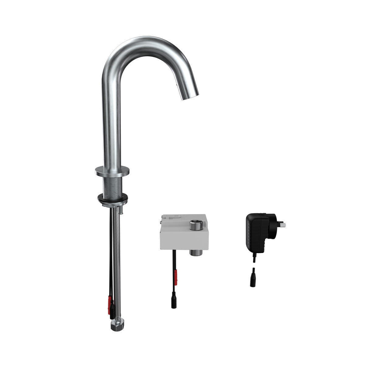 3Monkeez Gooseneck Bench Mounted Infrared Sensor Tap - Mains Operated - T-3MSS-GHMST21M