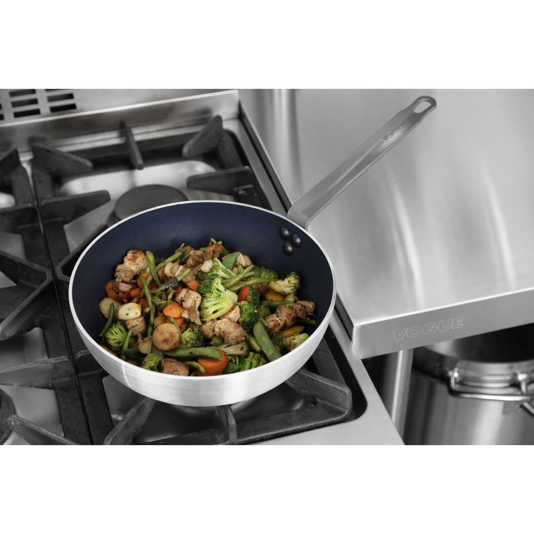 Vogue Aluminium Non-Stick Flared Induction Sauté Pan 28cm - HT985