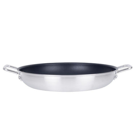 Vogue Aluminium Non-stick Teflon Platinum Plus Paella Pan 35cm - HT990