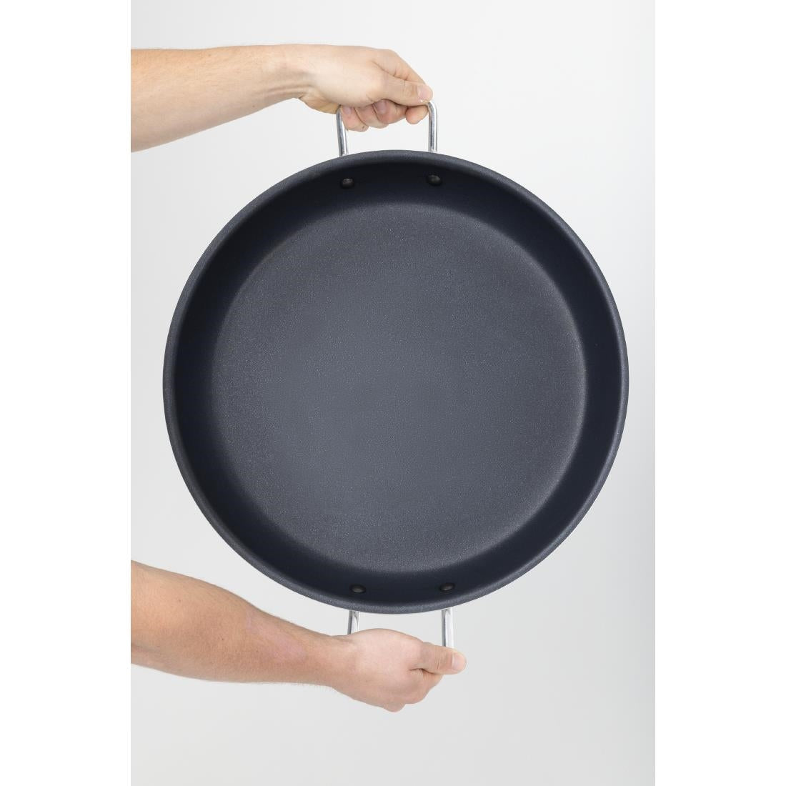 Vogue Aluminium Non-Stick Teflon Paella Pan 450mm - T369
