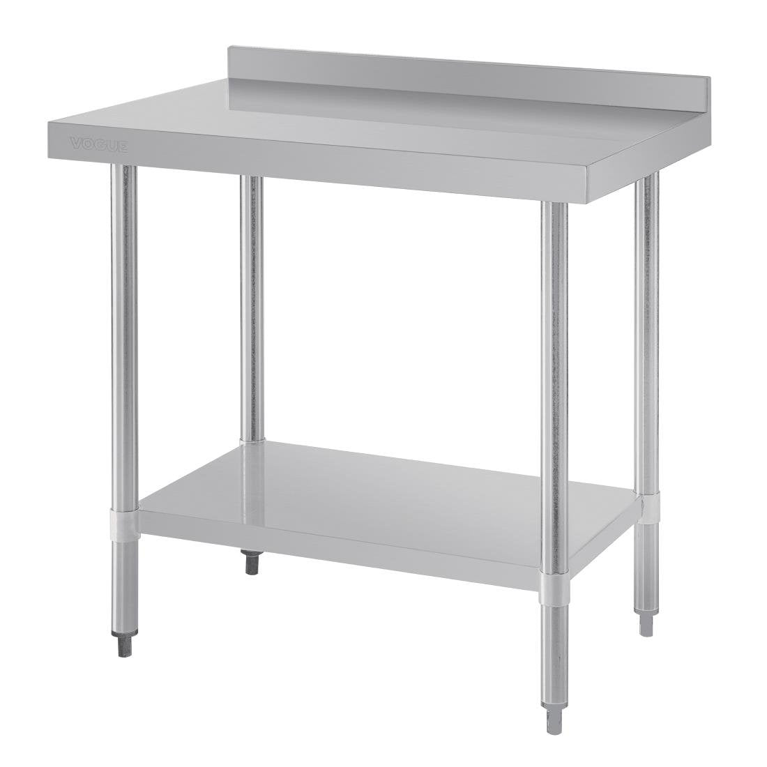 Vogue Stainless Steel Prep Table with Splashback 900mm - T380