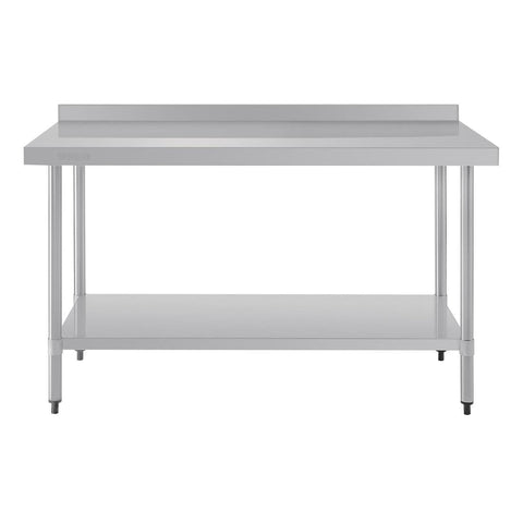 Vogue Stainless Steel Prep Table with Splashback 1500mm - T382