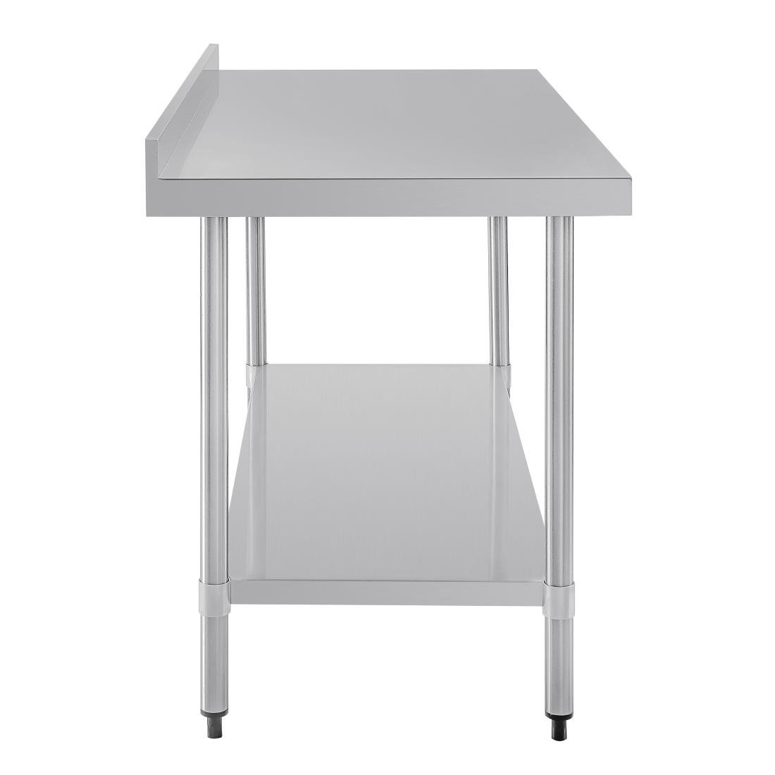 Vogue Stainless Steel Prep Table with Splashback 1500mm - T382