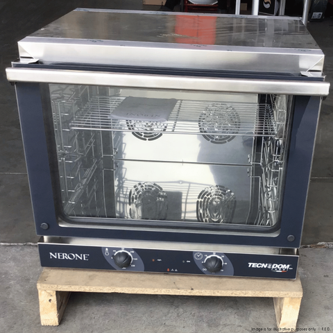 Ex-Showroom: TECNODOM Nerone EKO 4x GN 1/1 Tray Convection Oven - TDE-4CGN-QLD260