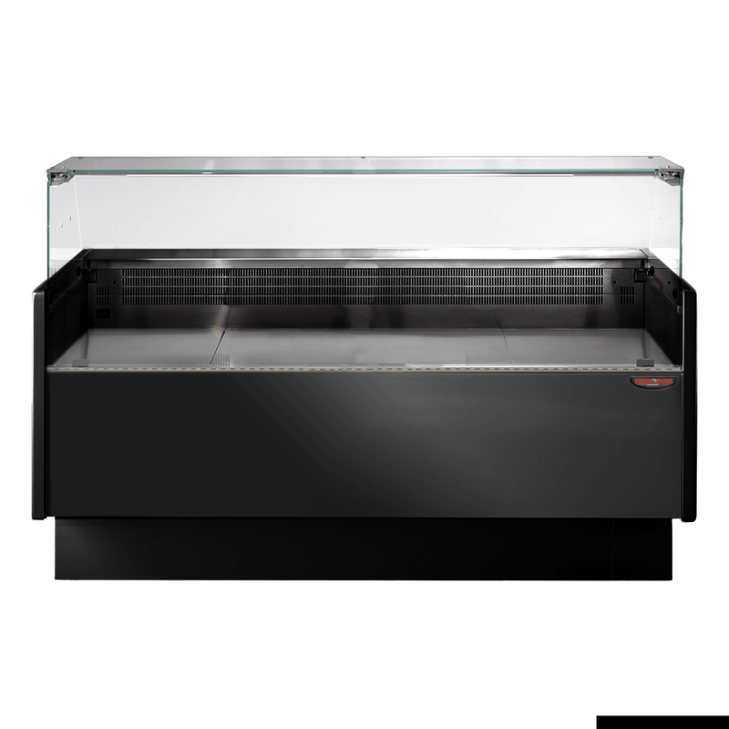Serie MR Black 1520mm Wide Deli Display with Storage and Castors TDMR-0915B