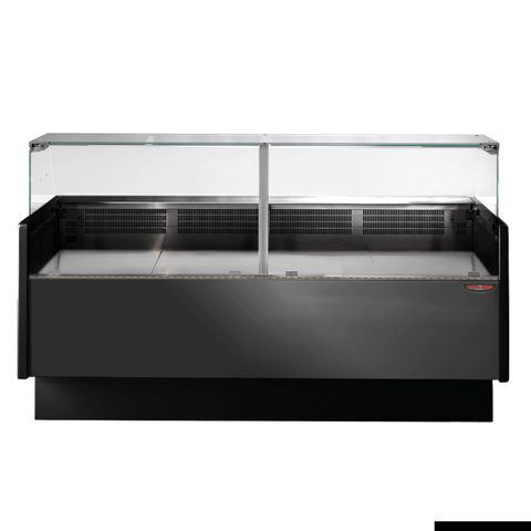 Serie MR Black 2000mm Wide Deli Display with Storage and Castors TDMR-0920B