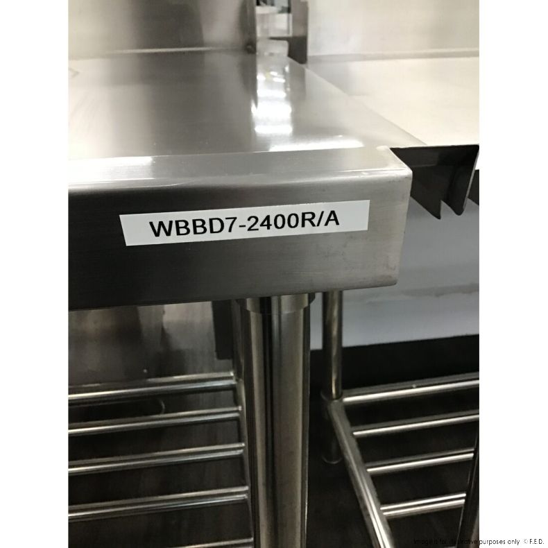 2NDs: All Stainless Steel Dishwasher Bench Right Outlet WBBD7-2400R/A-VIC256