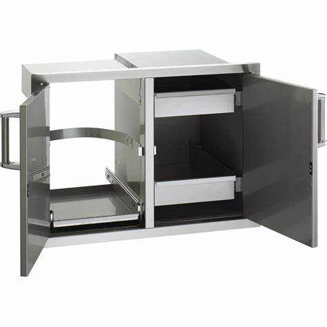 Fire Magic Grills Double Doors with Trash Tray & Dual Drawers