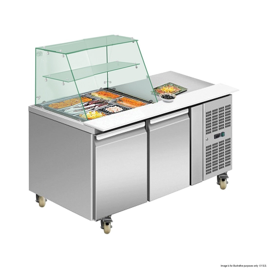 Thermaster Two Door Deluxe Salad Bar THP2100SALGC