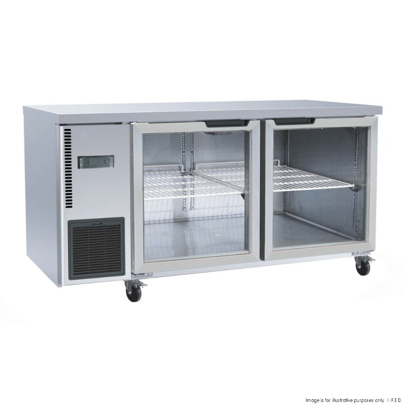 2NDs: Thermaster Glass Door Workbench Fridge - TL1500TNG-NSW1899