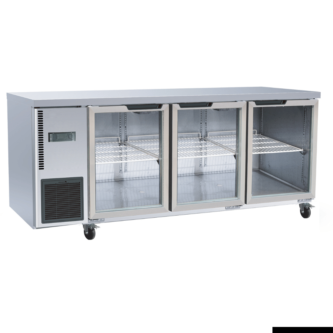 Thermaster Stainless Steel Triple Glass Door Workbench Fridge TL1800TNG-3D