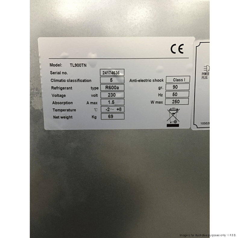 2NDs: Thermaster Stainless Steel Single Door Workbench Fridge - TL900TN-VIC712