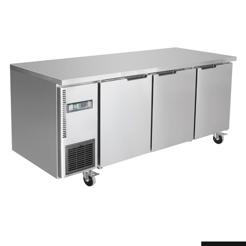 Thermaster Stainless Steel Triple Door Workbench Freezer TS1800BT-3D