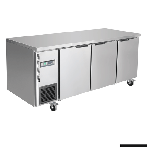 Thermaster Stainless Steel Triple Door Workbench Freezer TS1800BT-3D