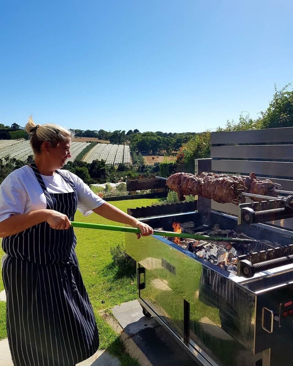 M28C2S 2 Tier Showcooking Charcoal Rotisserie