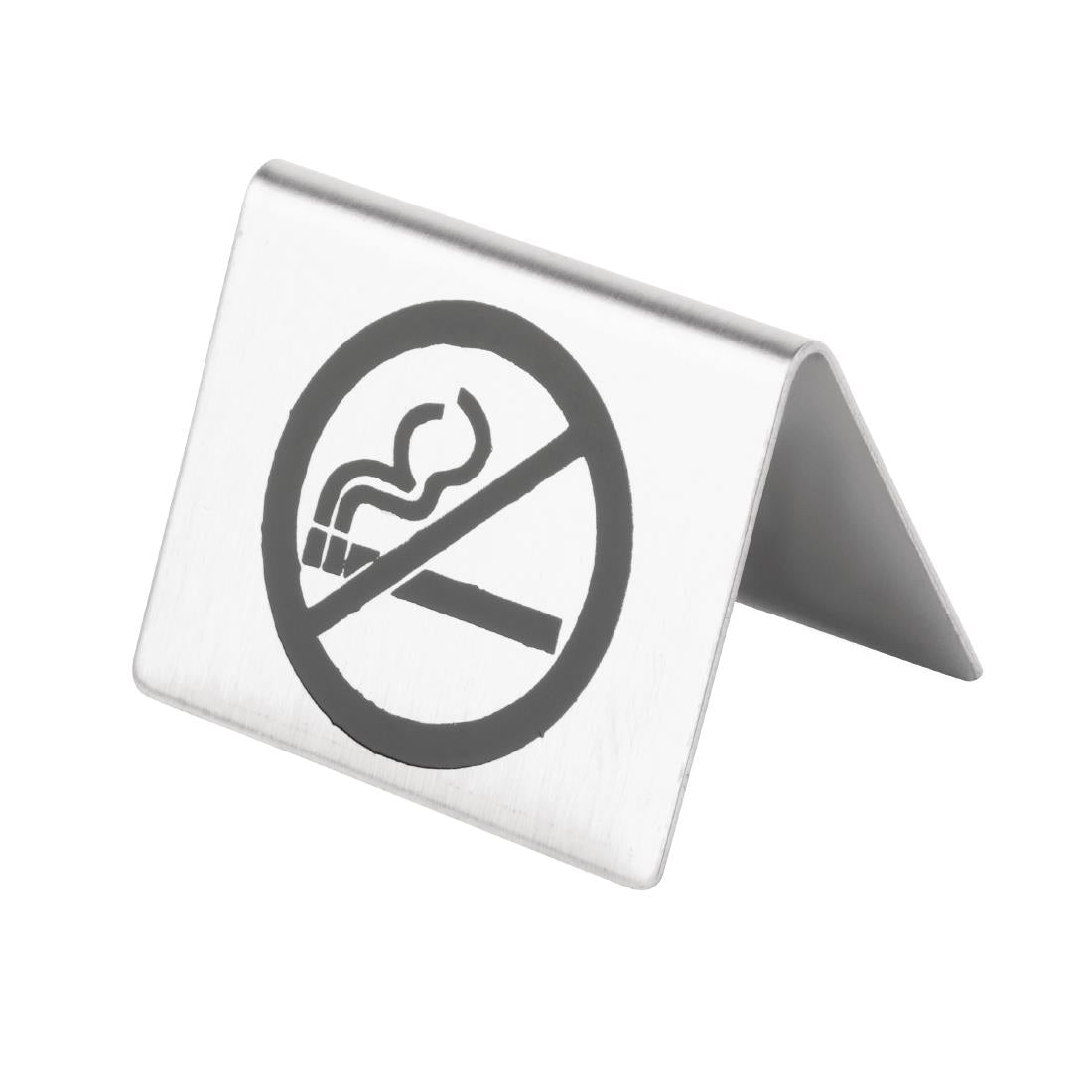 Olympia Stainless Steel No Smoking Table Sign - U044
