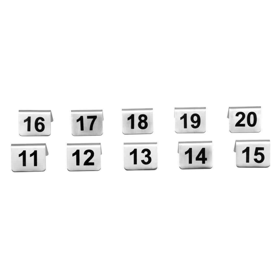 Olympia Stainless Steel Table Numbers 11-20 (10 Pack) - U047