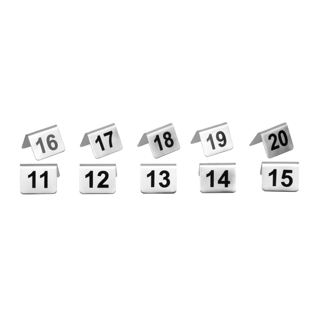 Olympia Stainless Steel Table Numbers 11-20 (10 Pack) - U047
